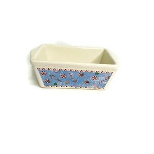 Nantucket 5" Mini Loaf Pan Casserole Dish Candy Cane Holiday Christmas Candy